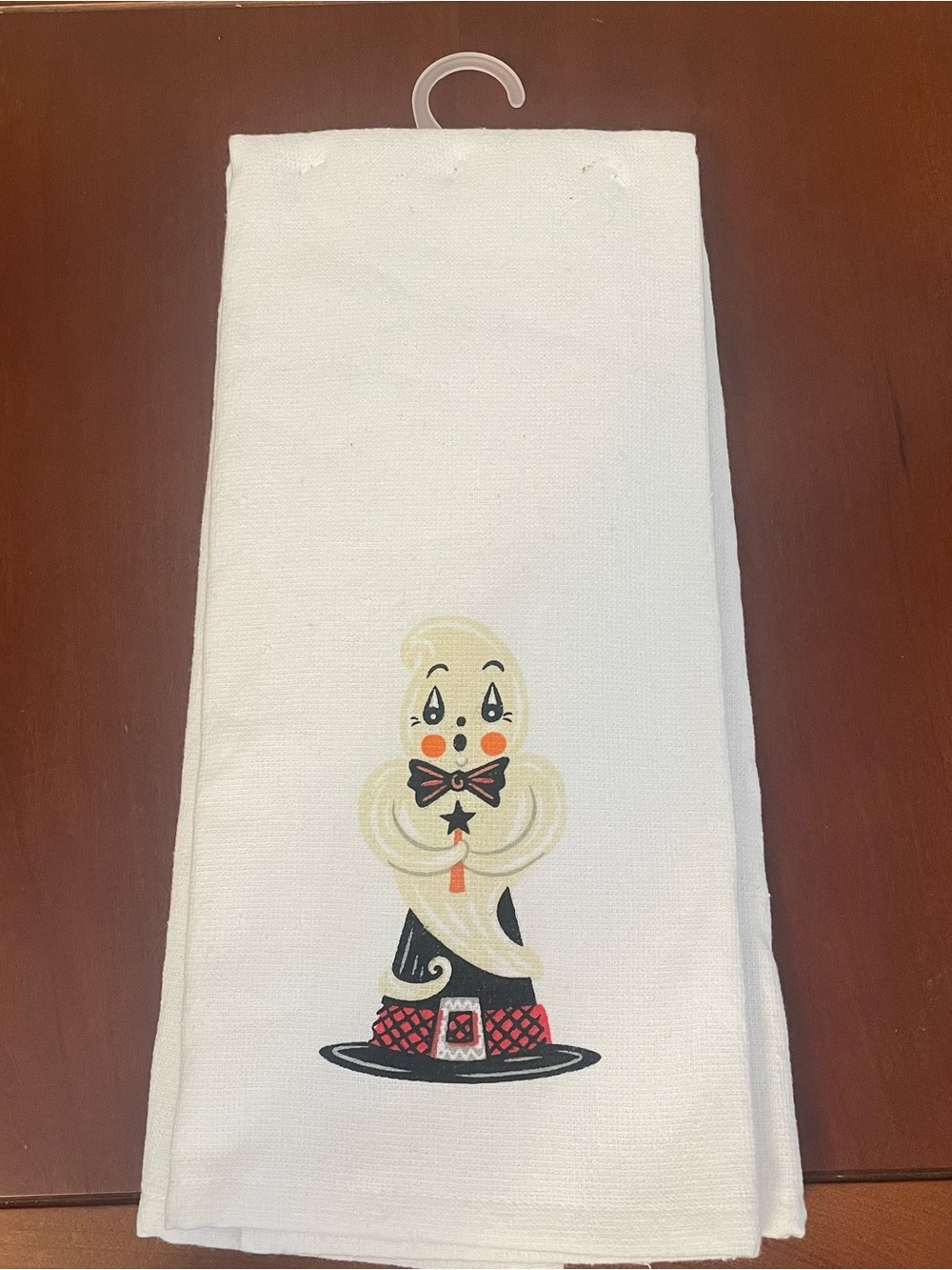 NWT JOHANNA PARKER SET 2 GHOST TOWELS Hand Tea Kitchen Halloween Fall Witch Hat - Picture 4 of 9